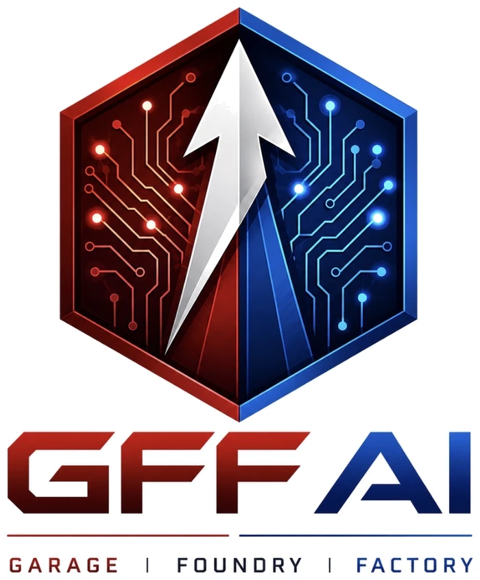 GFF AI — Garage, Foundry, Factory — logo